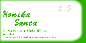 monika santa business card