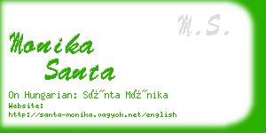 monika santa business card